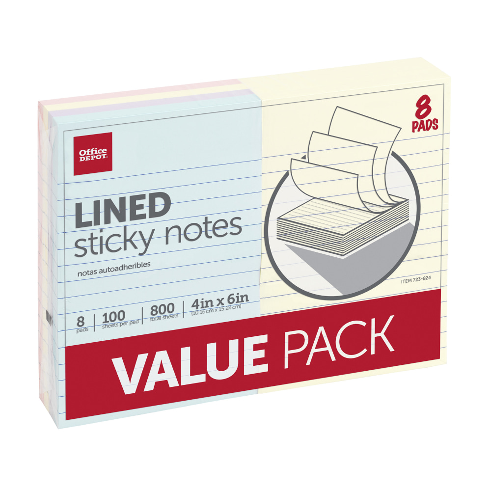 Office Depot Brand Sticky Notes 3 x 5 Yellow 100 Sheets Per