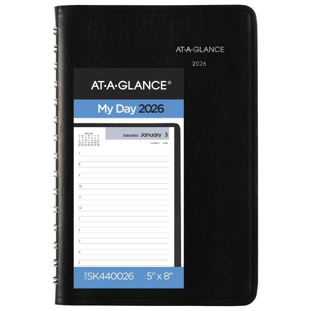 2025 AT A GLANCE Standard Diary Daily Diary 7 34 x 12 Red January