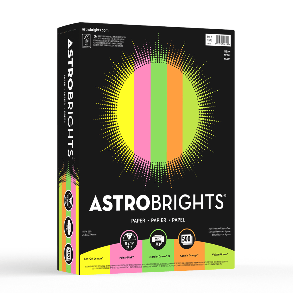 Astrobrights Color Laser Paper Interstellar Pinks Assortment