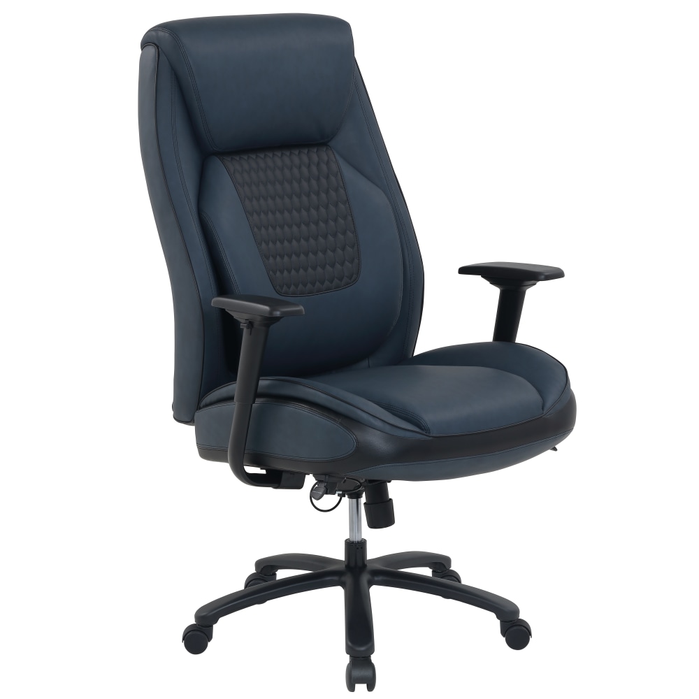 WorkPro 4000 Series Multifunction Ergonomic MeshFabric High Back Executive Chair BlueBlack BIFMA Compliant Office Depot