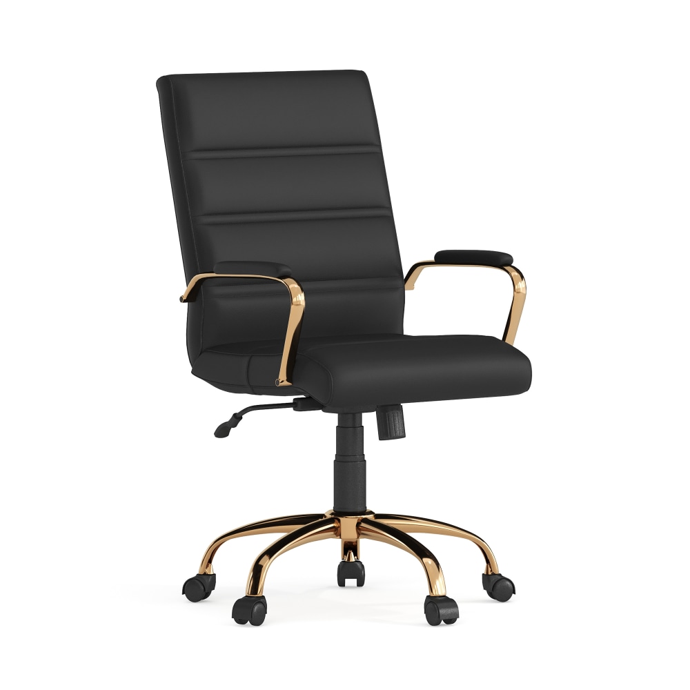Realspace Modern Comfort Winsley Bonded Leather Mid Back Manager