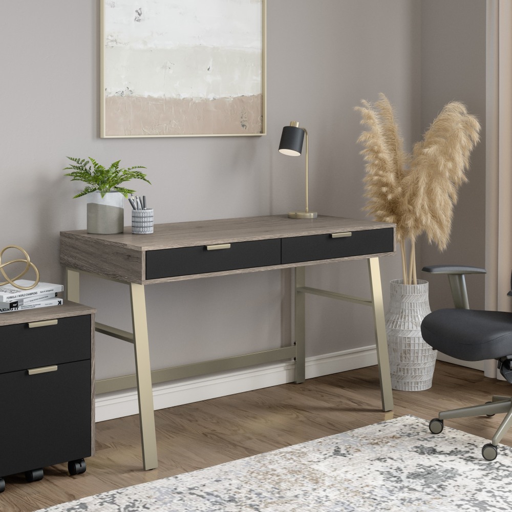 Sauder Summit Station 66 W Executive Computer Desk Raven Oak