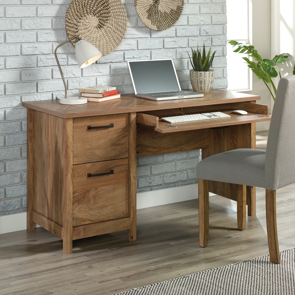 Sauder Costa 66 W Executive Computer Desk Chalked Chestnut