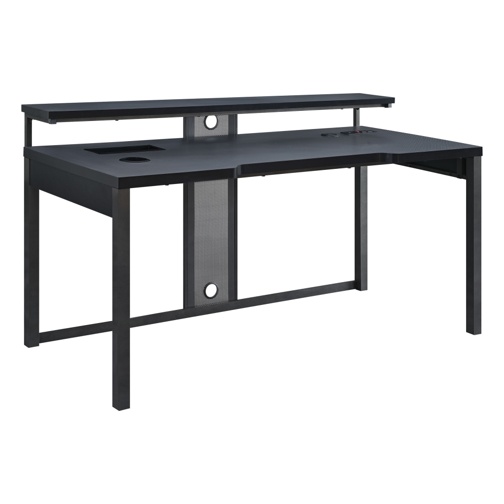 Realspace X Cross 48 W Computer Desk With File Cabinet Black