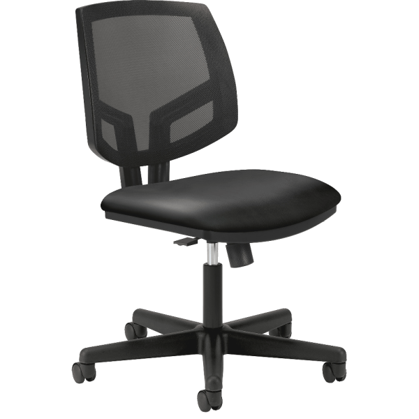 HON Volt Bonded Leather Mid-Back Chair, Black