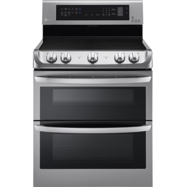 LG 7.3 cu. ft. Electric Double Oven Range with ProBake Convection, EasyClean - 30" - Double Oven x Ovens - 5 x Cooking Elements - Smoothtop Glass Cera