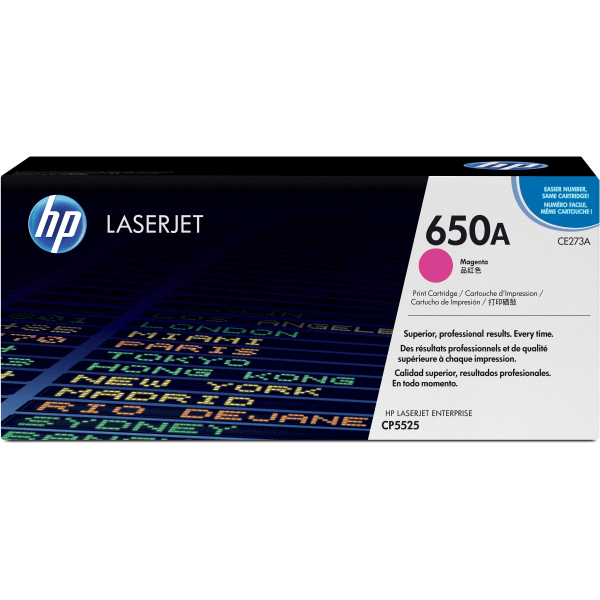 HP 650A Magenta Toner Cartridge, CE273A