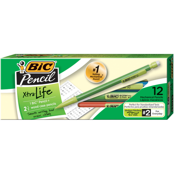 Bic ecolution pencil 0.7mm 12pk mpe11/42089 (070330420892)