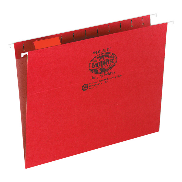 UPC 078787745117 product image for Pendaflex® Earthwise® Hanging File Folders, Letter Size, Red, Pack Of 25 | upcitemdb.com