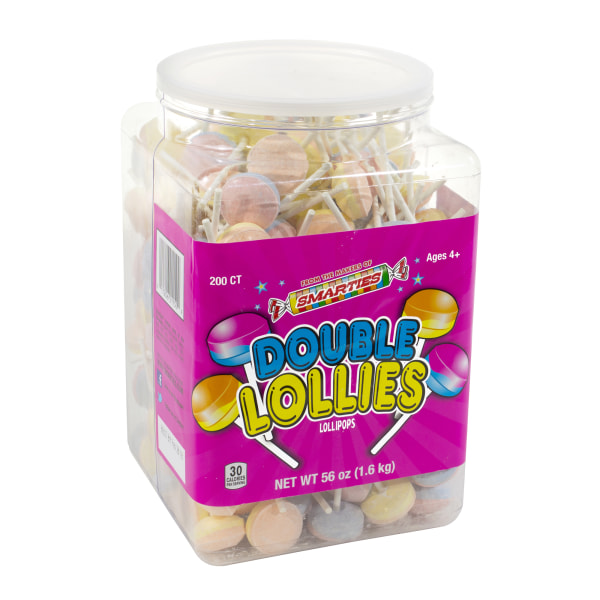 UPC 011206011509 product image for Smarties Double Lollies, 200 Pieces, 56-Oz Tub | upcitemdb.com