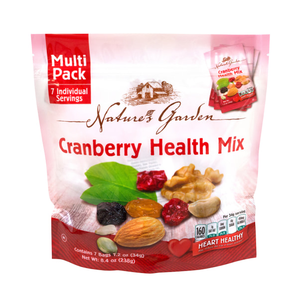 Nature's Garden Cranberry Health Mix, 1.2 Oz, 7 Pouches Per Bag, Pack Of 6 Bags -  294-00005