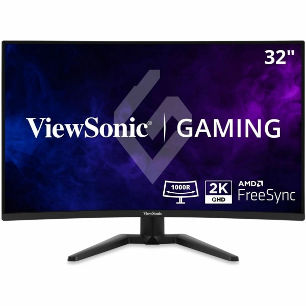ViewSonic VX3228C-2K 32 Inch 1440p Curved Gaming Monitor with 1ms, 180Hz, FreeSync, Eye Care, HDMI, and DisplayPort Inputs - 31.5" Viewable - Vertical