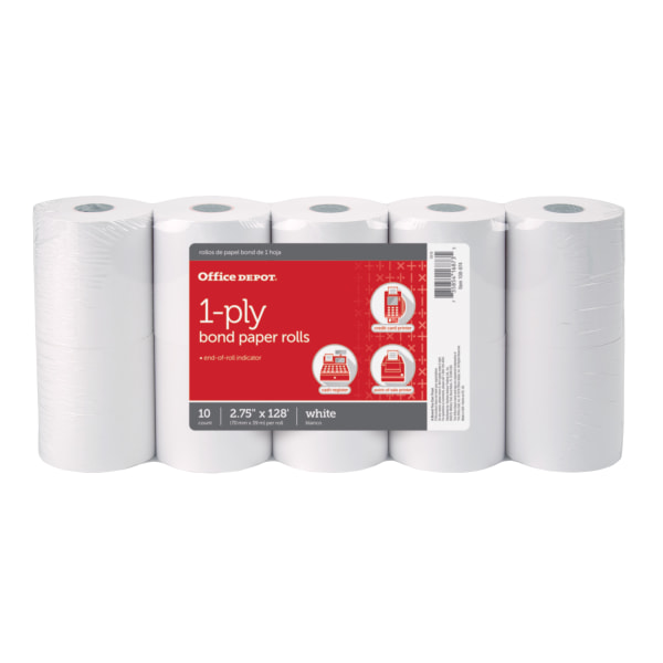 UPC 735854168735 product image for Office Depot® Brand 1-Ply Bond Paper Rolls, 2-3/4