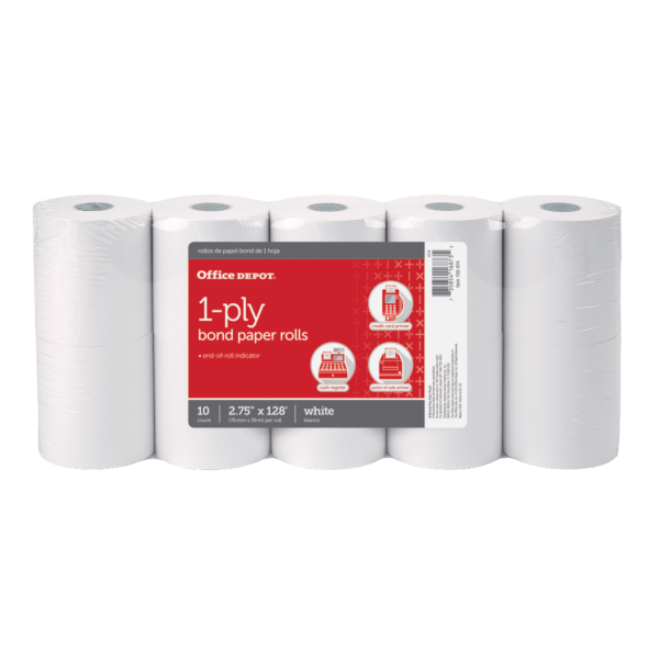 UPC 735854168735 product image for Office Depot® Brand 1-Ply Bond Paper Rolls, 2-3/4