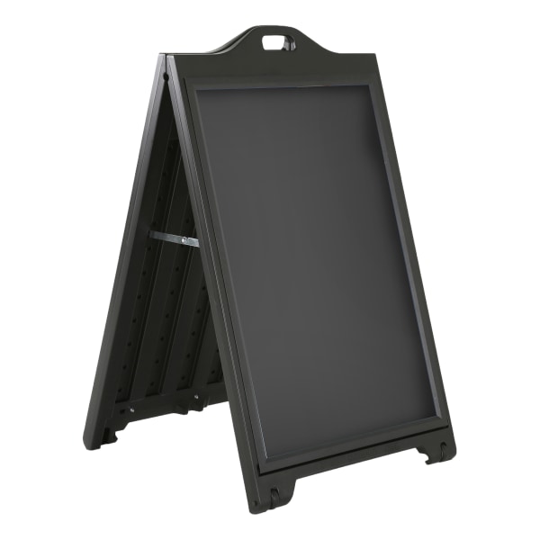 Azar Poster Holder, 26.77 x 44.7, Vertical, A-Frame, Black, Plastic (300244-BLK) | Quill
