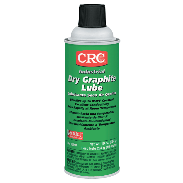 UPC 078254030944 product image for CRC Dry Graphite Lube, 10 Oz Aerosol Can, Black, Pack Of 12 Cans | upcitemdb.com