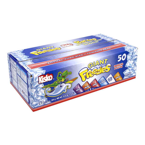 UPC 064331148602 product image for Kisko Freezies Freeze Pops, Giant, 5.5 Oz, Box Of 50, Assorted | upcitemdb.com