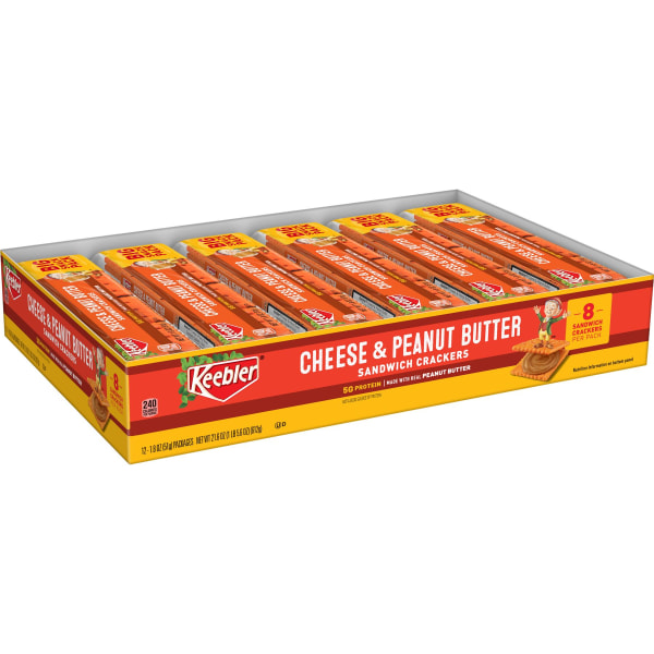 UPC 030100211655 product image for Keebler Sandwich Crackers, Single Serve Snack Crackers, Office and Kids Snacks,  | upcitemdb.com