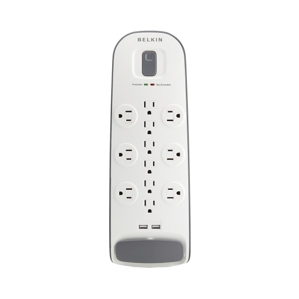 Belkin 12 Outlets Surge Protector, 6 Cord, White (BV112050-06) | Quill