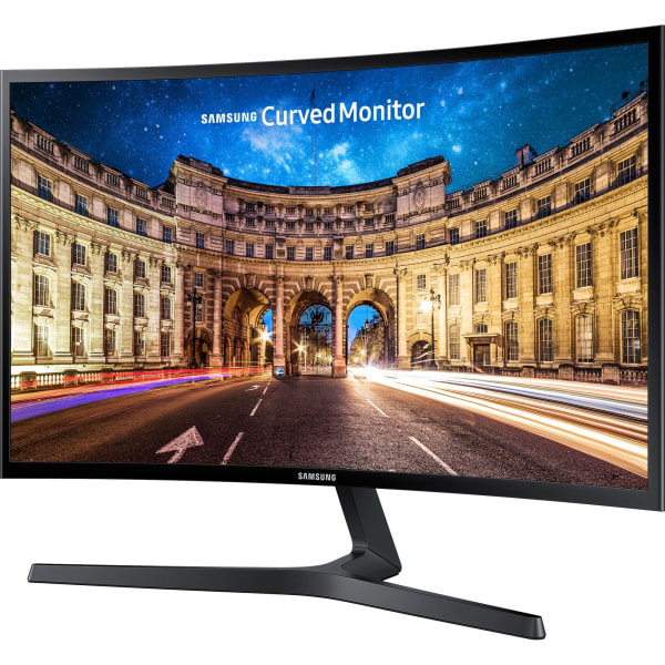 Samsung - 27" F398 Series FHD AMD FreeSync Curved Monitor (HDMI, DP) - Glossy Black