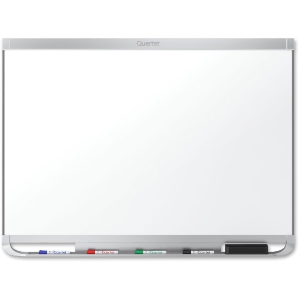 Quartet® Prestige™ 2 DuraMax® Porcelain Magnetic Dry-Erase Whiteboard, 48"" x 72"", Aluminum Frame With Silver Finish -  P557AP2