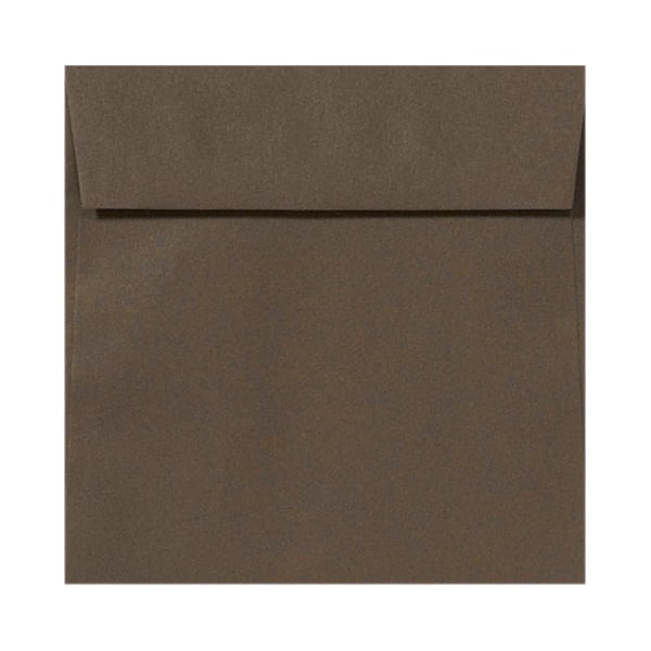 LUX Square Envelopes, 6 1/2" x 6 1/2", Peel & Press Closure, Chocolate Brown, Pack Of 500