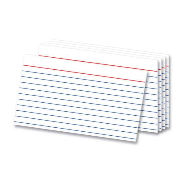 Oxford Ruled Color Index Cards 100 Per Pack Blue 4 x 6 7421 BLU