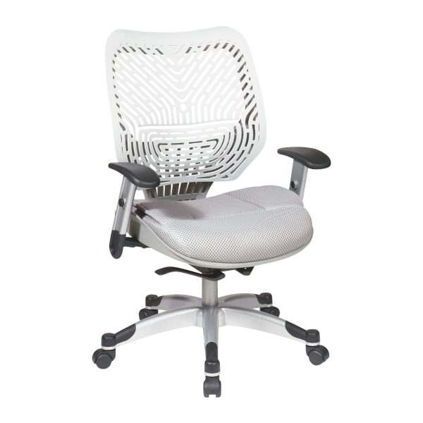 Office Star Space Revv Mesh Mid-Back Chair, Ice White/Shadow