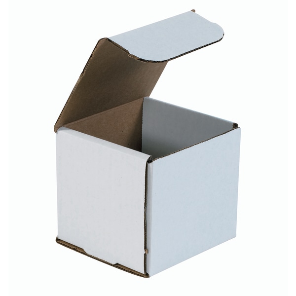 Partners Brand White Corrugated Mailers 4 x 4 x 4 Pack Of 50