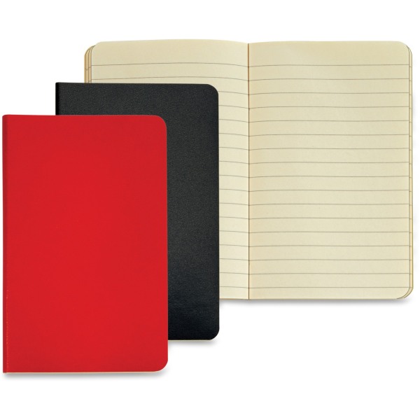 TOPS Idea Collective Mini Softcover Journals - 40 Sheets - Case Bound - 3 1/2" x 5 1/2" - Assorted Paper - Red, Black Cover - Paperboard Cover - Durab