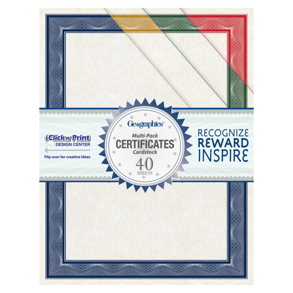 UPC 071064486697 product image for Geographics Traditional Awards Certificates - 60 lb Basis Weight - 8.5