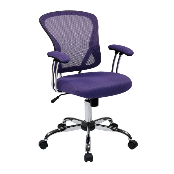 Office Star Avenue Six Juliana Mesh Task Chair, Purple/Silver - JUL26-512 - Furniture Enjoy a relaxing seating experience with this padd sku JUL26-512