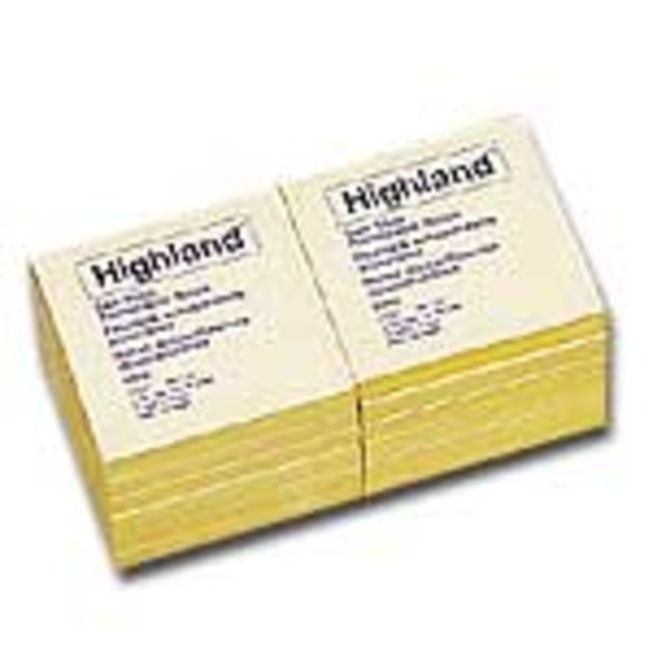 Photos - Self-Stick Notes 3M Highland™ Sticky Notes, 3 x 3 Inches, Yellow, 18 Pack  6549-18PK (6549-18)