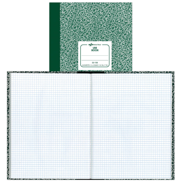 Avery&reg; Quadrille Laboratory Notebook, 7 7/8&quot; x 10 1/4&quot;, Quadrille Ruled, 60 Sheets RED53108