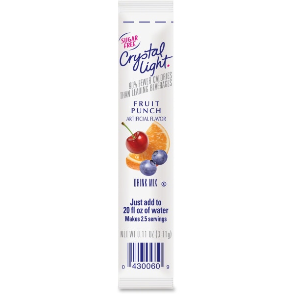 UPC 043000000069 product image for Crystal Light On-The-Go Fruit Punch Mix Sticks - 0.16 oz - Stick - 30 / Box | upcitemdb.com