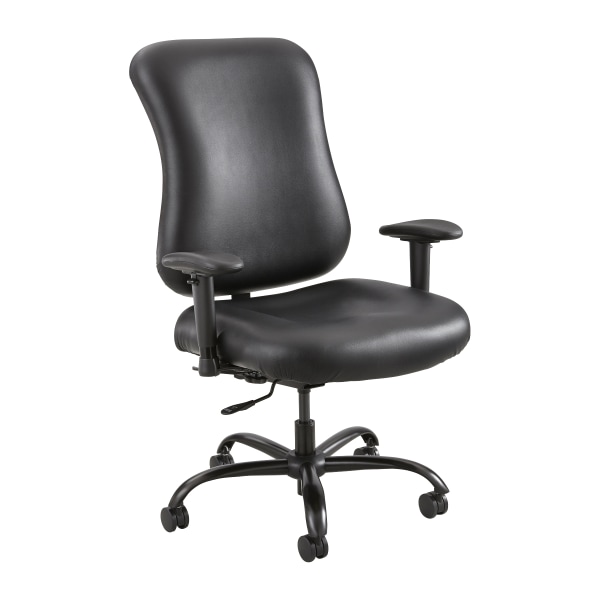 Safco® Optimus Big & Tall Ergonomic Vinyl High-Back Chair, Black -  3592BL