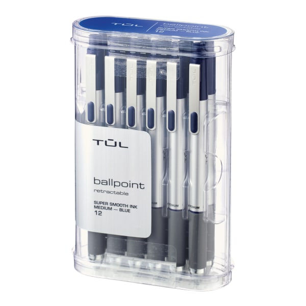 UPC 011491053338 product image for TUL® BP Series Retractable Ballpoint Pens, Medium Point, 1.0 mm, Silver Barrel,  | upcitemdb.com