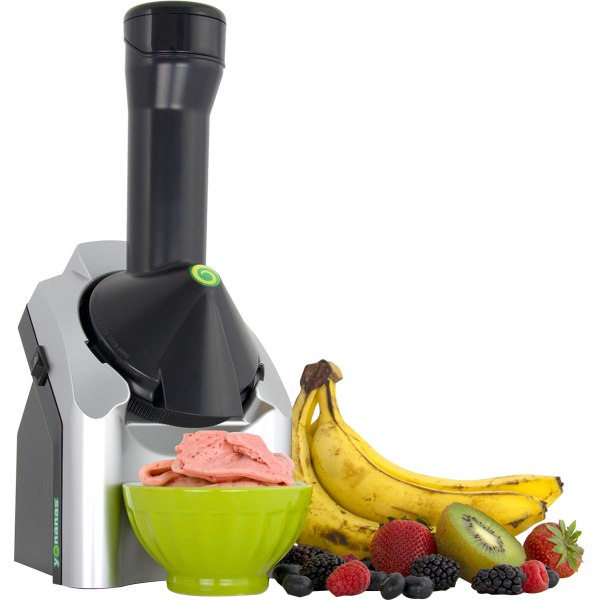Edgecraft Yonanas Classic Vegan Non-Dairy Frozen Fruit Soft Serve Dessert Maker, 6-3/16"" x 13-13/16"" x 7-9/16"", Silver -  IC902ESV23