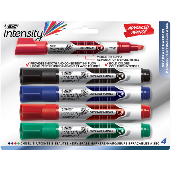 UPC 070330349575 product image for BIC Intensity Advanced Low Odor Dry-Erase Markers, Chisel Tip, Assorted Colors,  | upcitemdb.com