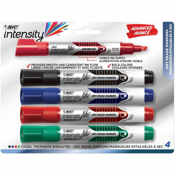 UPC 070330349575 product image for BIC Intensity Advanced Low Odor Dry-Erase Markers, Chisel Tip, Assorted Colors,  | upcitemdb.com