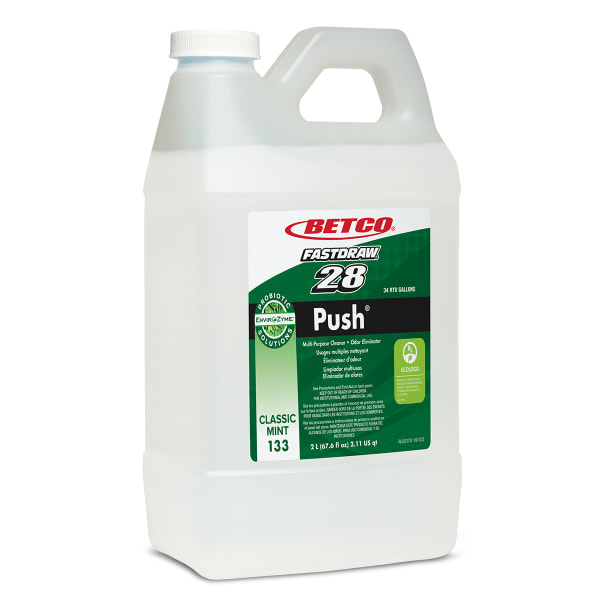 Betco® Green Earth® Push® Drain Maintainer, Floor Cleaner And Carpet Spotter, 67.6 Oz Bottle, Case Of 4 -  1334700
