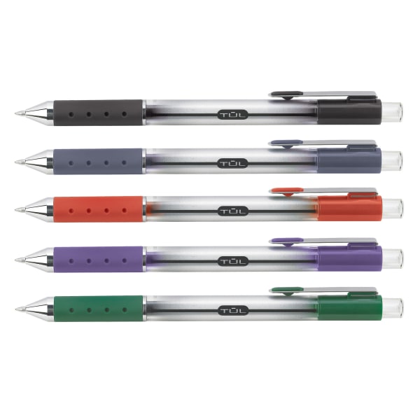 UPC 011491967031 product image for TUL� Retractable Gel Pens, Fine Point, 0.5 mm, Silver Barrel, Assorted Ink Color | upcitemdb.com