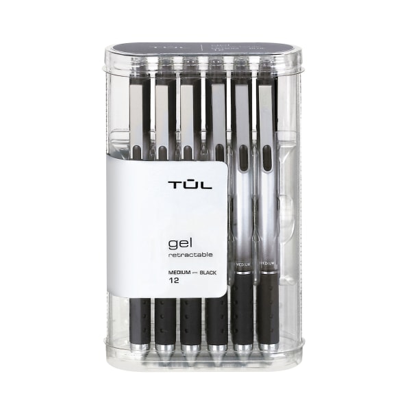 UPC 011491964467 product image for TUL� GL Series Retractable Gel Pens, Medium Point, 0.7 mm, Silver Barrel, Black  | upcitemdb.com