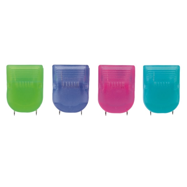 OfficeMax Brand Fabric Panel Wall Clips, Assorted Translucent Colors, Pack Of 20