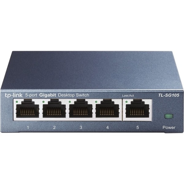 TP-Link TL-SG105 | 5-Port 10/100/1000Mbps Desktop Switch | Plug and Play  No Configuration