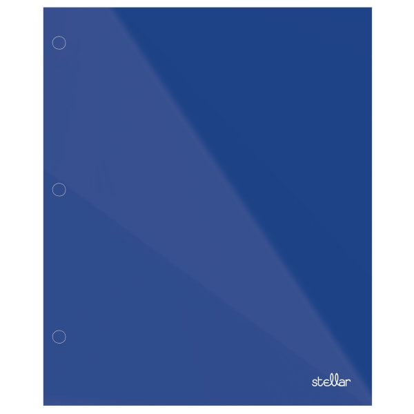 Office Depot Brand Stellar Laminated 2Pocket Paper Folder Letter Size Blue