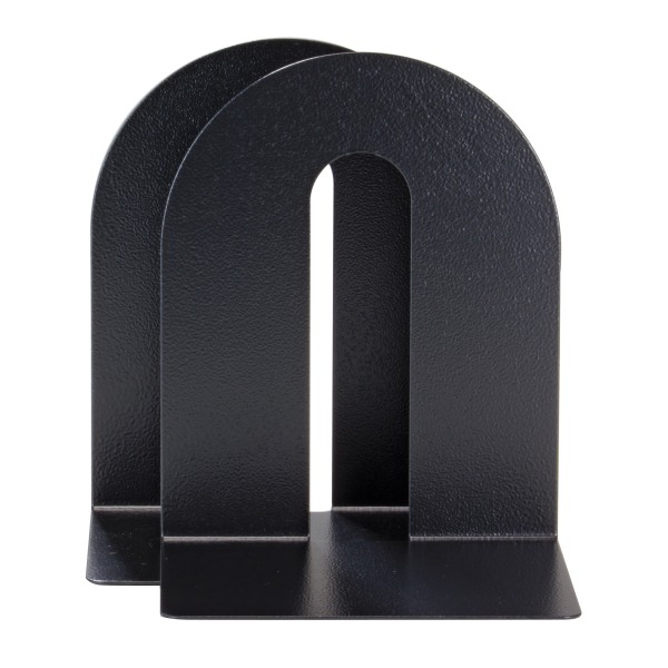 Officemate OIC Magnetic Heavy-Duty Bookends, 10 x 8 x 8, Black, Set Of 2