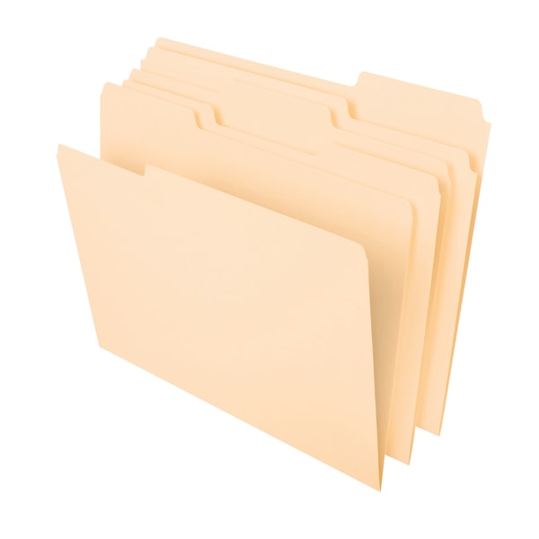 Office Depot Heavyweight Manila File Folders 1 3 Cut Letter Size 8 1 2 X 11 Manila Box Of 50 Folders Zerbee