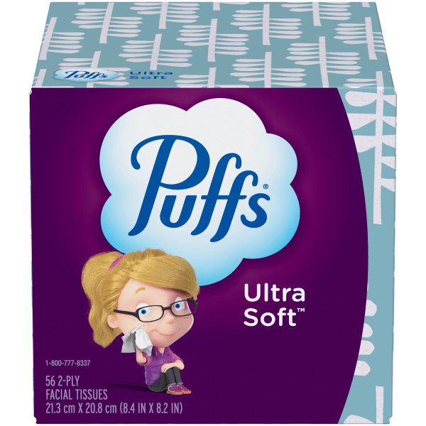 Puffs Ultra Soft Facial Tissue 2Ply Box of 56 Tissues