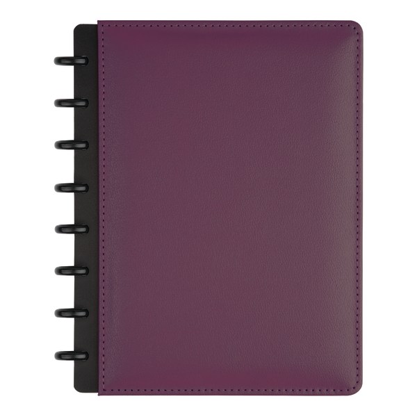 TUL Discbound Notebook, Junior Size, Leather Cover, Narrow Ruled, 60 Sheets, Purple - ODJRNBK-PU-PR - Electronics Add, remove and rearrange notes within your notebo sku ODJRNBK-PU-PR